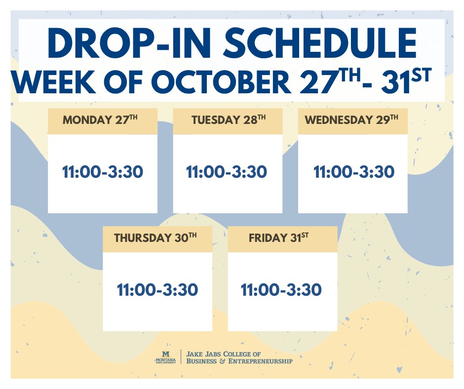 Drop In schedule