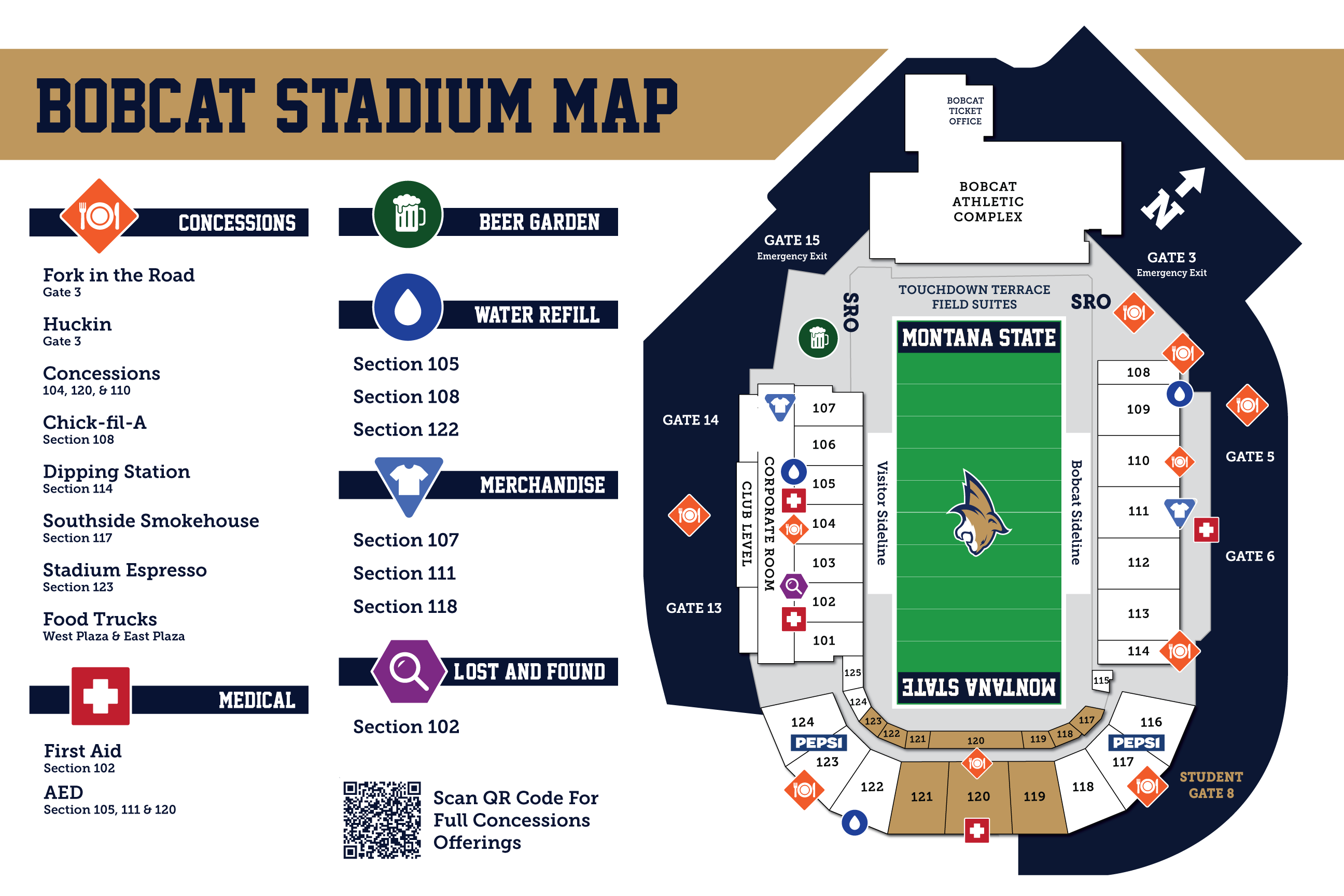 Stadium Concessions Map