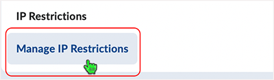 Brightspace screenshot 20.23.01 - select to Manage IP Restrictions