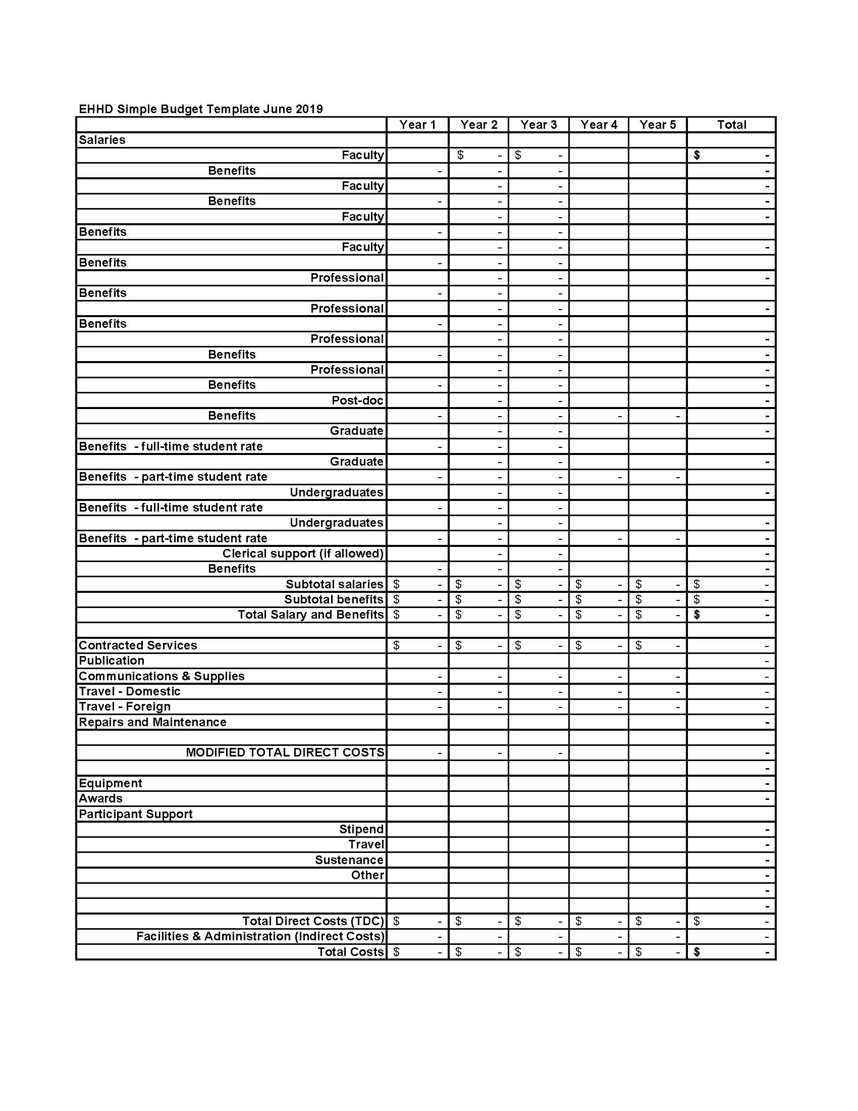 Simple Budget Template p1