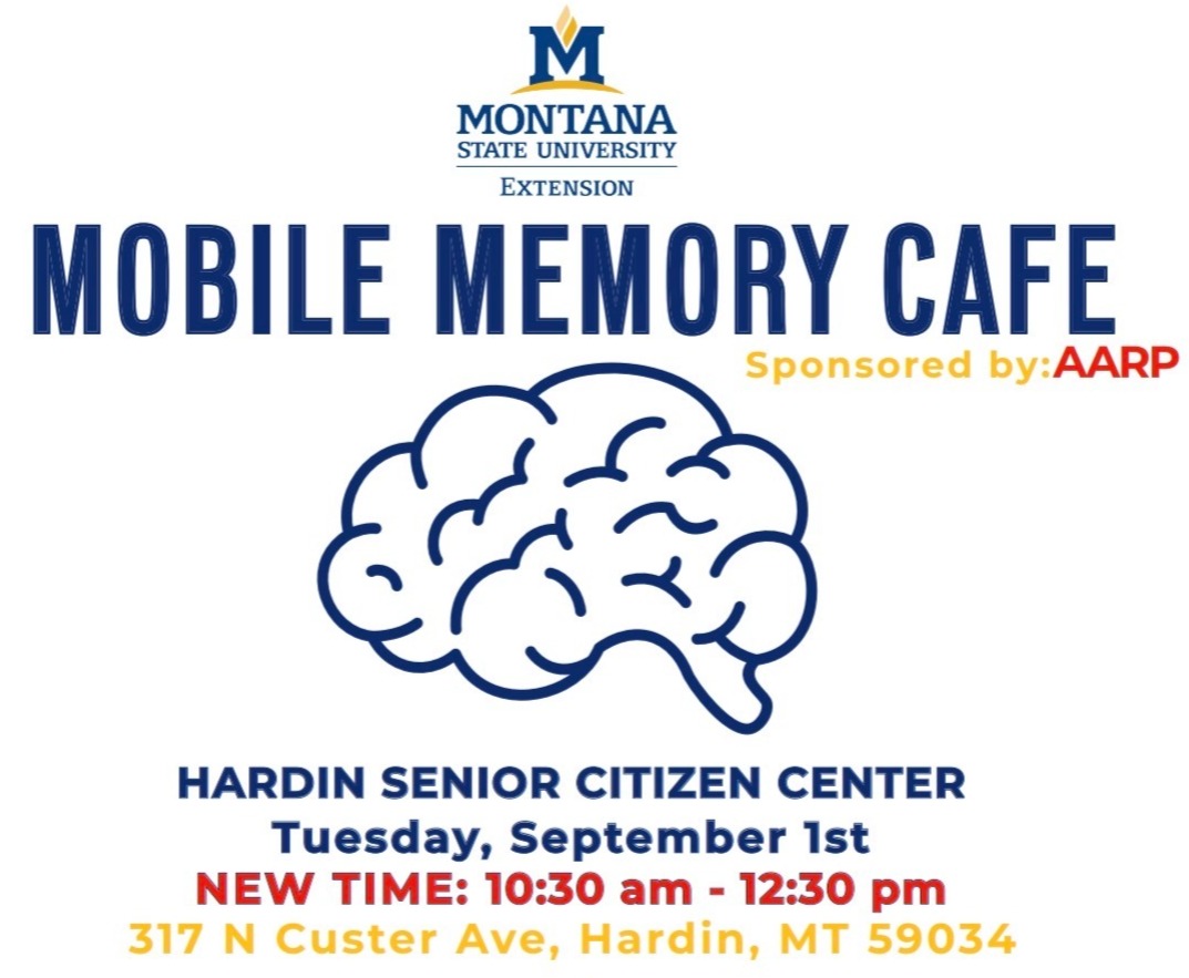 Mobile Memory Cafe, Hardin Senior Center, Septembe 1, 10:30AM to 12:30PM