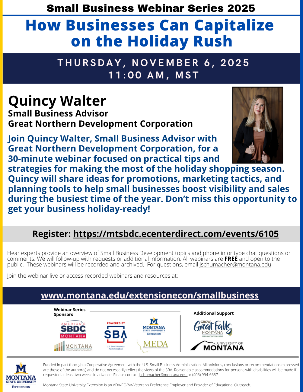 November 2025 Small Business Webinar