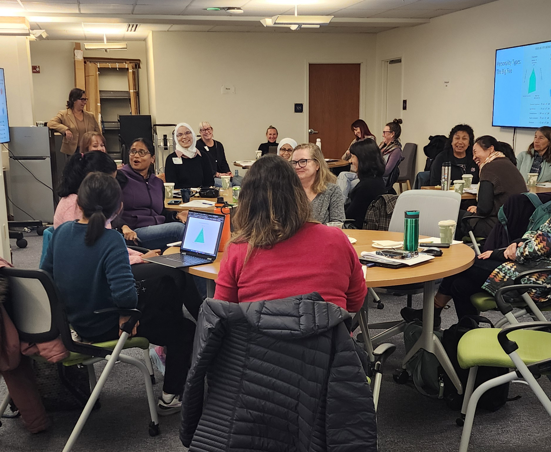 Image of people in a workshop in the new space