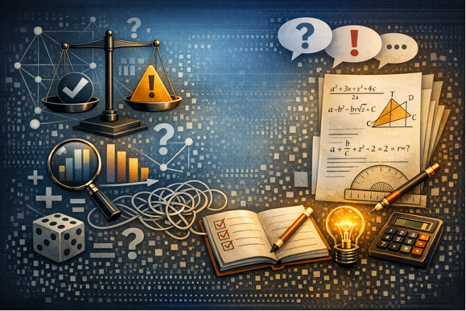 AI generated image of a math assignment