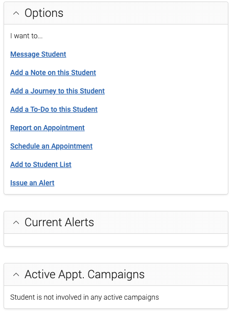 action items, alerts, campaigns