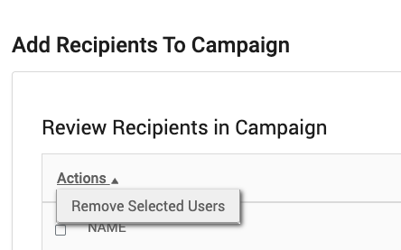 remove selected users drop down option