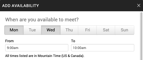 availability window