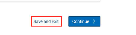 red box around save and exit