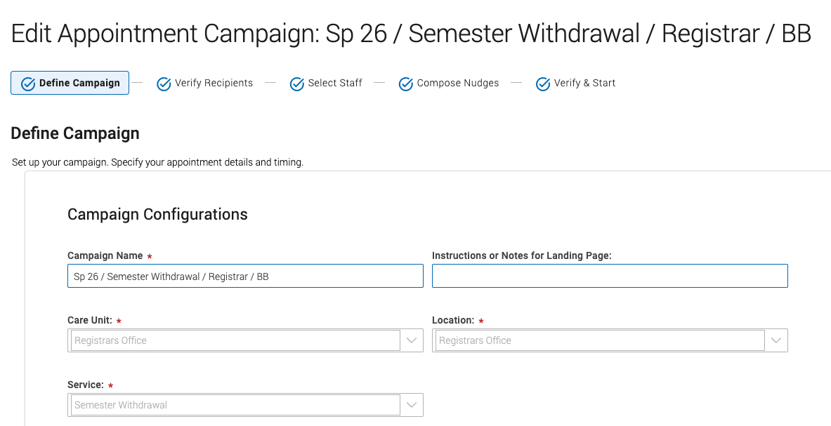 define campaign details