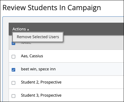 remove select users