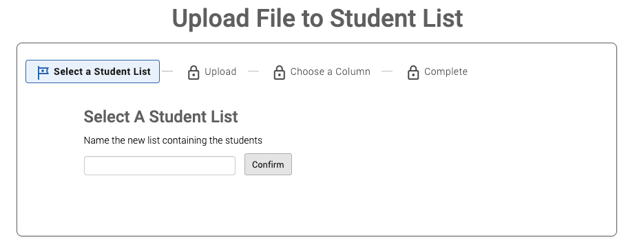 upload file to a student list