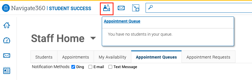 red box around appointment queue