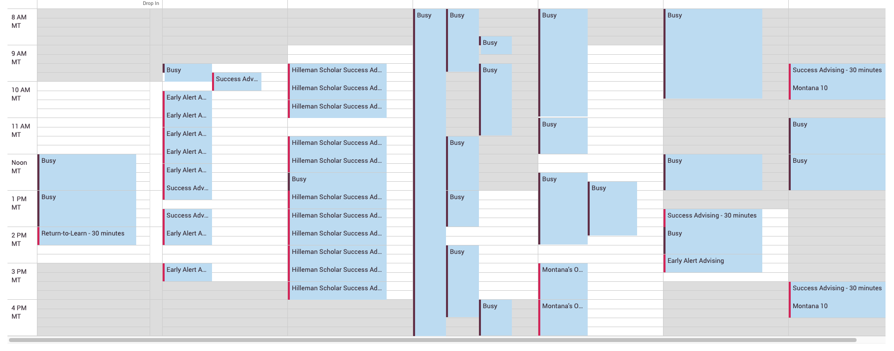 calendar view