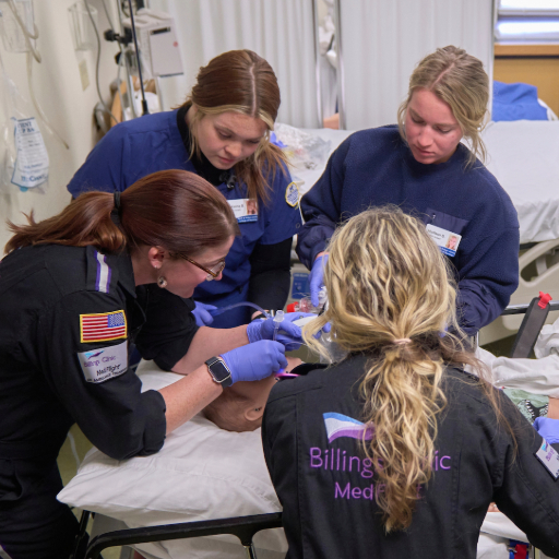 student work simulations with flight nurses