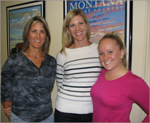 Laura Collins, Melis Edwards and Amanda Round