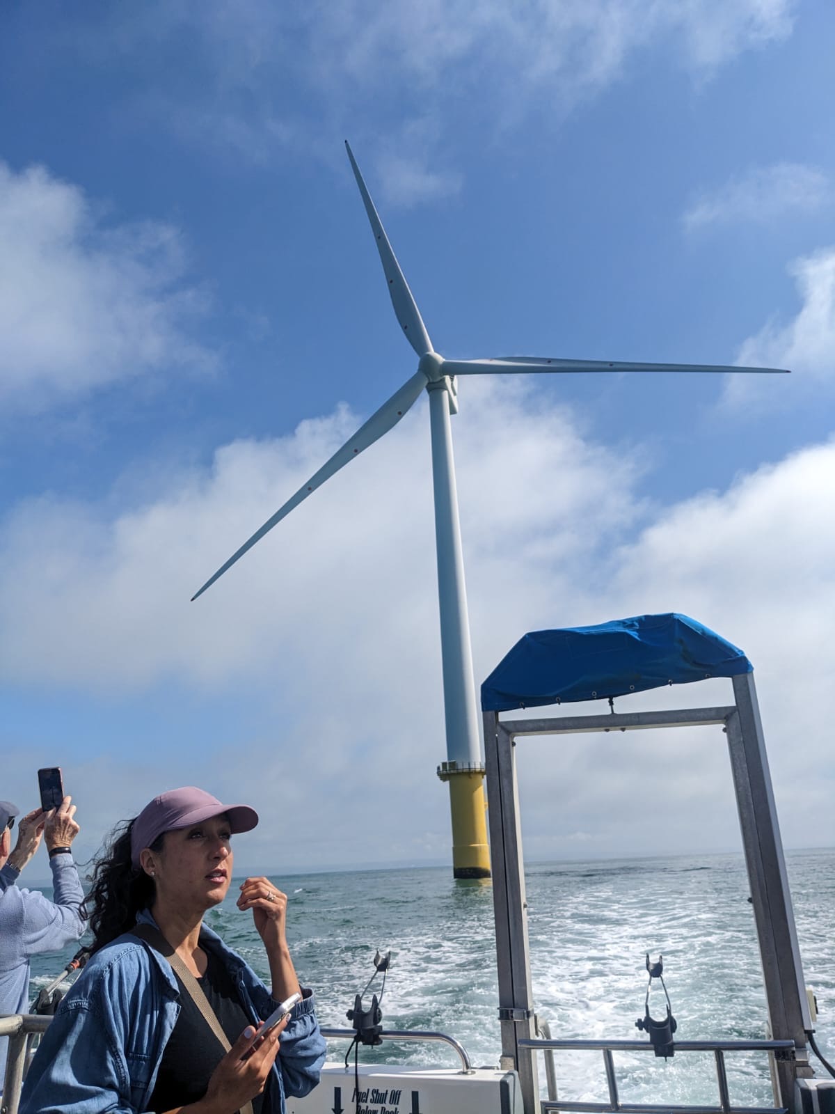 Victoria Thomson at wind farm