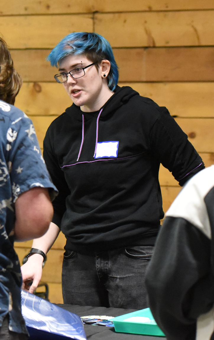 Rey at an outreach event