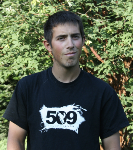 Male student wearing a black t-shirt