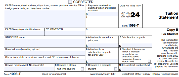 2024 1098T Form